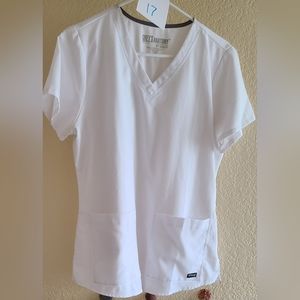 Grey's Anatomy women's scrub TOP Size Medium, white